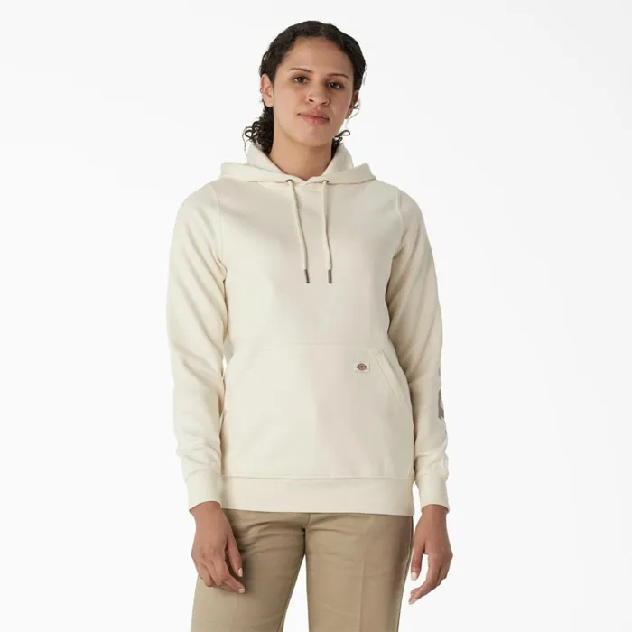 Women039s Water Repellent Sleeve Logo Hoodie Antique White Antique White aw Women Dickies Hoodies and Sweatshirts Women039s Water Repellent Sleeve Logo Hoodie Antique White Antique White aw Women Dickies Hoodies and Sweatshirts