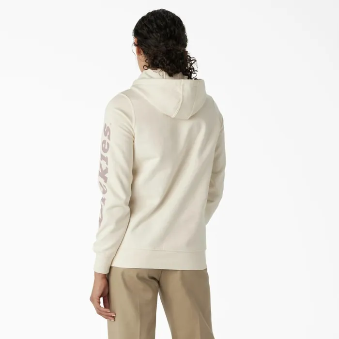 Women039s Water Repellent Sleeve Logo Hoodie Antique White Antique White aw Women Dickies Hoodies and Sweatshirts Women039s Water Repellent Sleeve Logo Hoodie Antique White Antique White aw Women Dickies Hoodies and Sweatshirts