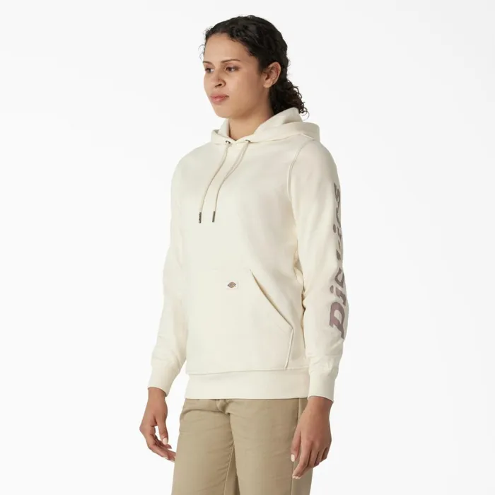 Women039s Water Repellent Sleeve Logo Hoodie Antique White Antique White aw Women Dickies Hoodies and Sweatshirts Women039s Water Repellent Sleeve Logo Hoodie Antique White Antique White aw Women Dickies Hoodies and Sweatshirts