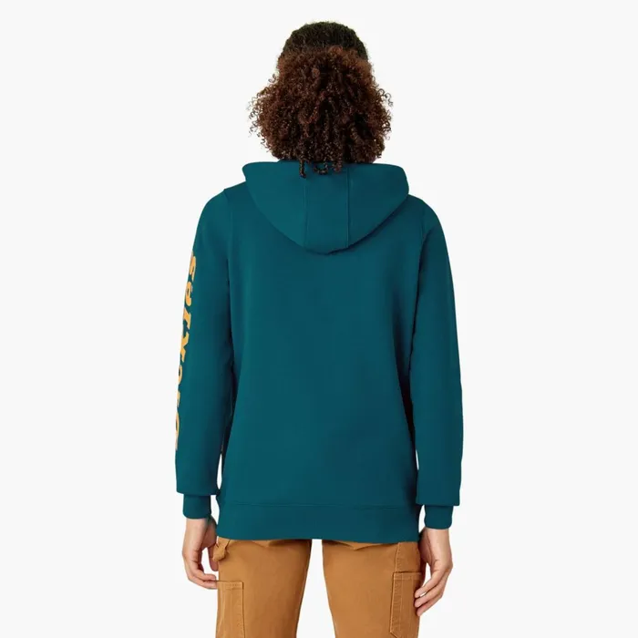 Women039s Water Repellent Sleeve Logo Hoodie Deep Lagoon Deep Lagoon dgn Women Dickies Hoodies and Sweatshirts Women039s Water Repellent Sleeve Logo Hoodie Deep Lagoon Deep Lagoon dgn Women Dickies Hoodies and Sweatshirts