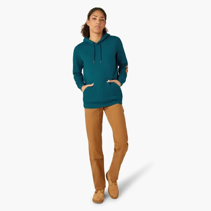 Women039s Water Repellent Sleeve Logo Hoodie Deep Lagoon Deep Lagoon dgn Women Dickies Hoodies and Sweatshirts Women039s Water Repellent Sleeve Logo Hoodie Deep Lagoon Deep Lagoon dgn Women Dickies Hoodies and Sweatshirts