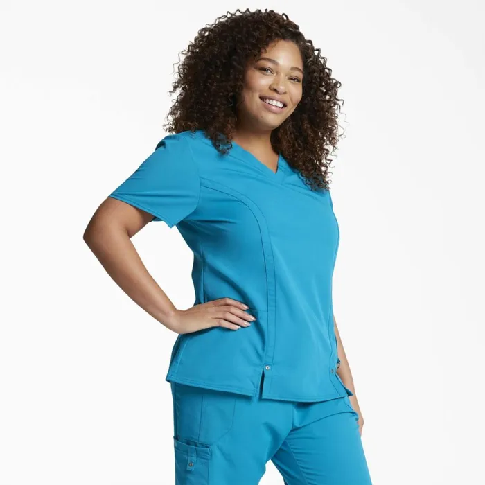 Women039s Xtreme Stretch VNeck Scrub Top Teal Teal dtl Women Dickies Scrubs Women039s Xtreme Stretch VNeck Scrub Top Teal Teal dtl Women Dickies Scrubs