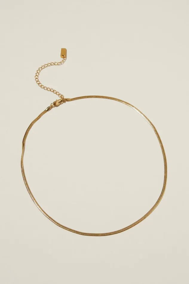 Women Accessories Cotton On Waterproof Fine Chain Necklace Gold Plated Snake Chain Women Accessories Cotton On Waterproof Fine Chain Necklace Gold Plated Snake Chain