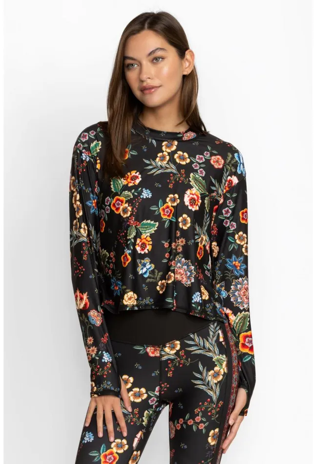 Women Ardell Mock Neck Step Hem Tee Ardell Johnny Was Active