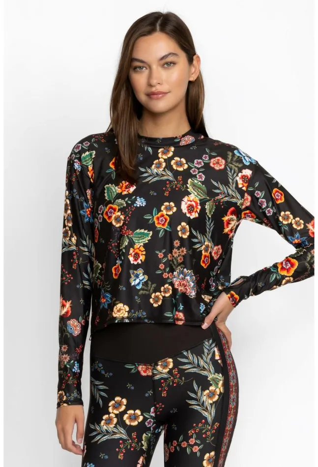 Women Ardell Mock Neck Step Hem Tee Ardell Johnny Was Active