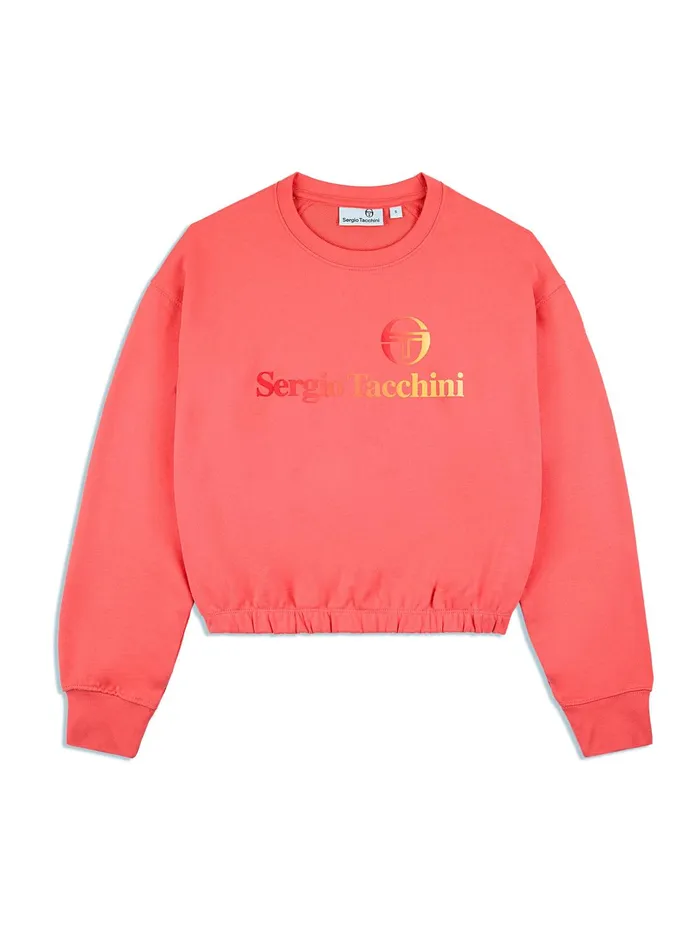 Women Athleisure Sergio Tacchini Lido Crew Calypso Coral