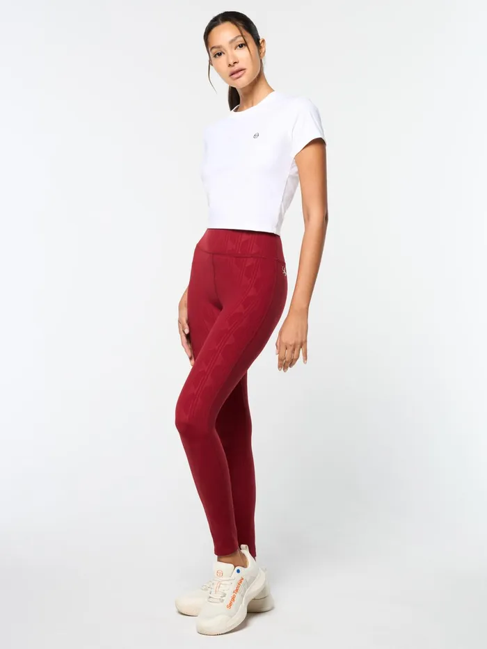 Women Athleisure Sergio Tacchini Mirano Fitted Crop Top Brilliant White