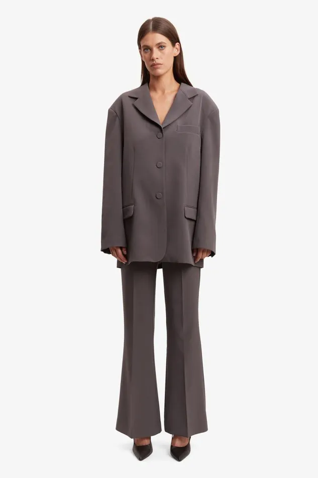 Women Bardot Blazers Akia Oversized Blazer In Charcoal Women Bardot Blazers Akia Oversized Blazer In Charcoal