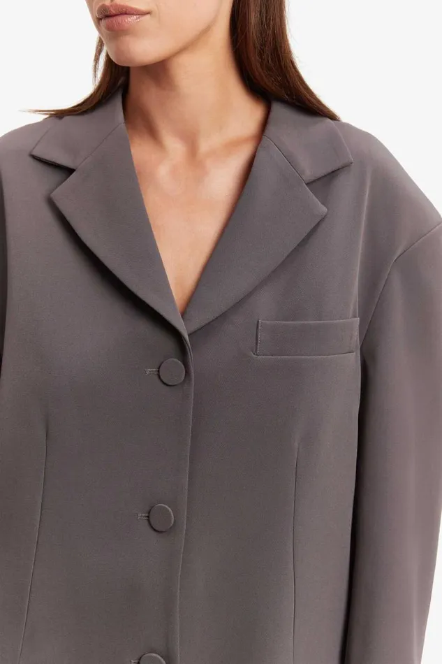 Women Bardot Blazers Akia Oversized Blazer In Charcoal Women Bardot Blazers Akia Oversized Blazer In Charcoal