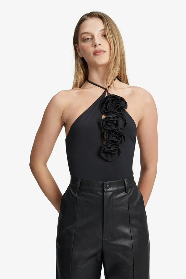 Women Bardot Bodysuits Erika Jersey Bodysuit In Black Women Bardot Bodysuits Erika Jersey Bodysuit In Black
