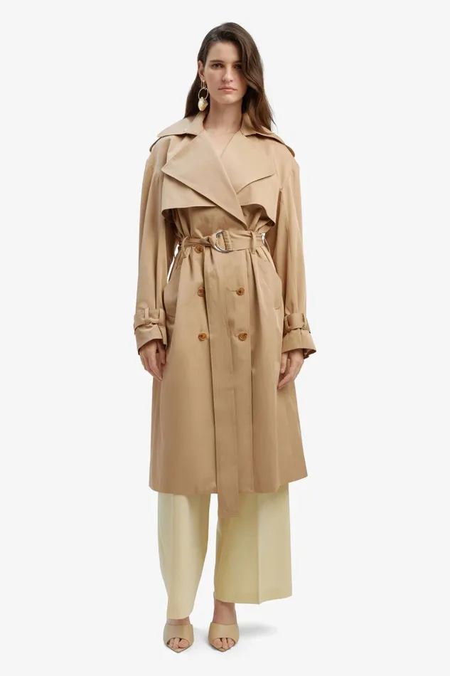 Women Bardot Coats Halle Trench Coat In Tan Women Bardot Coats Halle Trench Coat In Tan