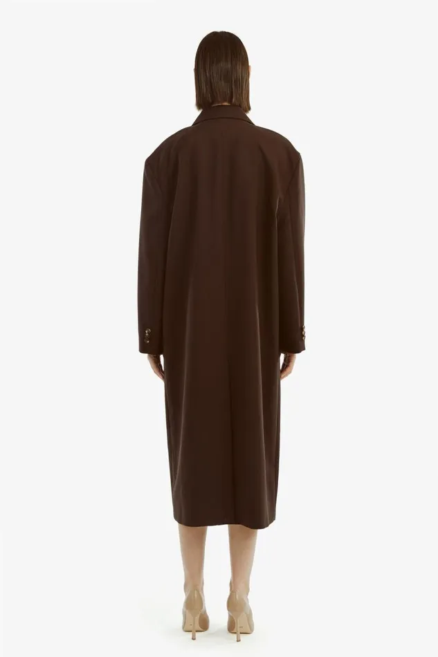 Women Bardot Coats Maika Oversized Coat In Dark Choco Women Bardot Coats Maika Oversized Coat In Dark Choco