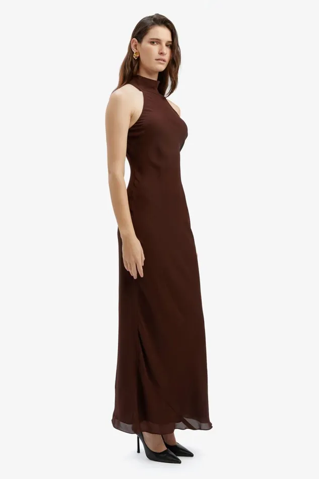 Women Bardot Day To Night Dresses Ola Maxi Dress In Chocolate Women Bardot Day To Night Dresses Ola Maxi Dress In Chocolate
