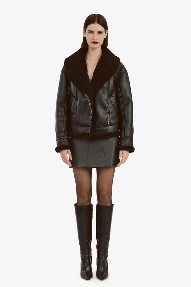 Women Bardot Jackets Dasha Vegan Leather Jacket In Black Women Bardot Jackets Dasha Vegan Leather Jacket In Black