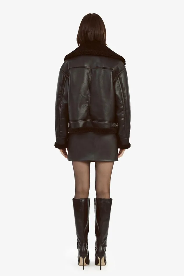 Women Bardot Jackets Dasha Vegan Leather Jacket In Black Women Bardot Jackets Dasha Vegan Leather Jacket In Black