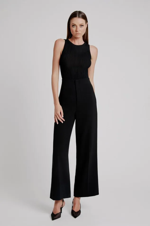 Women Bardot Pants Anna High Waist Pant In Black