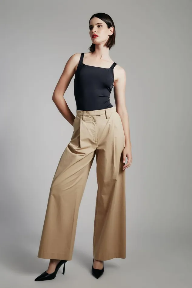 Women Bardot Pants Faith Relaxed Pant In Beige
