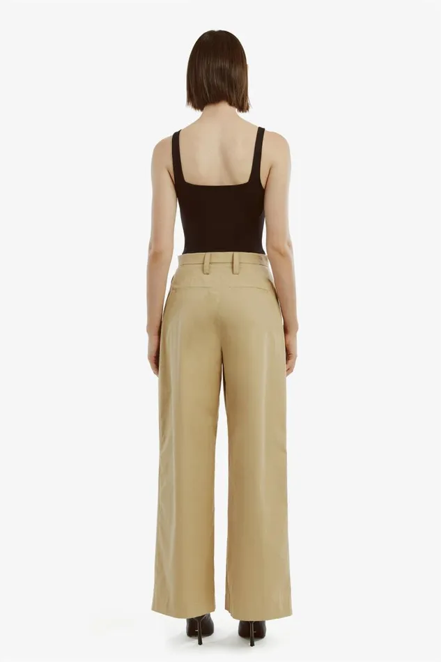 Women Bardot Pants Faith Relaxed Pant In Beige Women Bardot Pants Faith Relaxed Pant In Beige