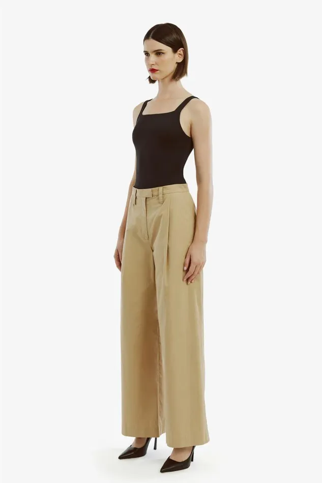 Women Bardot Pants Faith Relaxed Pant In Beige Women Bardot Pants Faith Relaxed Pant In Beige