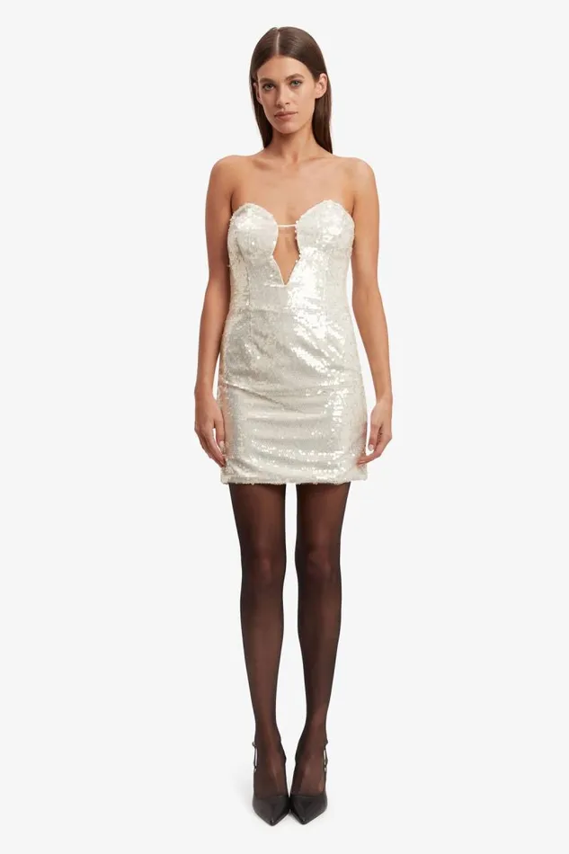 Women Bardot Party Dresses Jinxa Sequin Mini Dress In Nude Sqn Women Bardot Party Dresses Jinxa Sequin Mini Dress In Nude Sqn