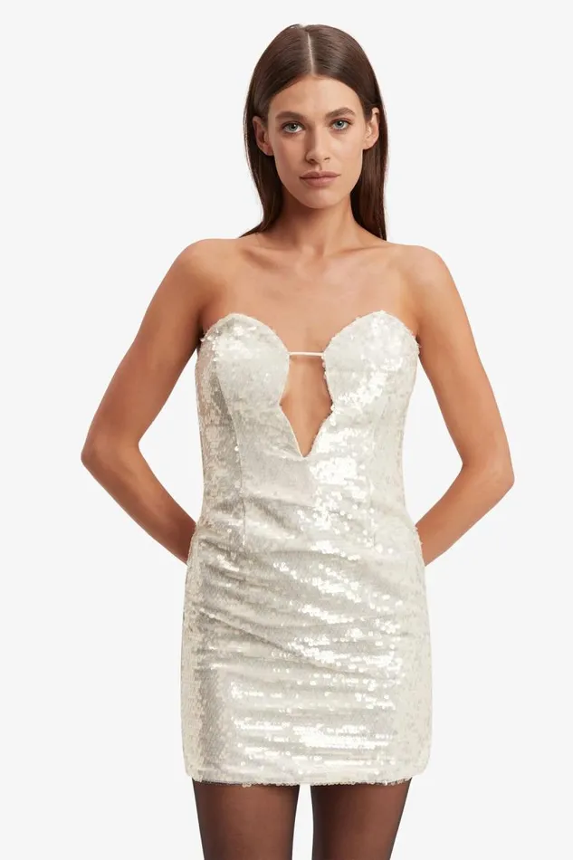 Women Bardot Party Dresses Jinxa Sequin Mini Dress In Nude Sqn Women Bardot Party Dresses Jinxa Sequin Mini Dress In Nude Sqn