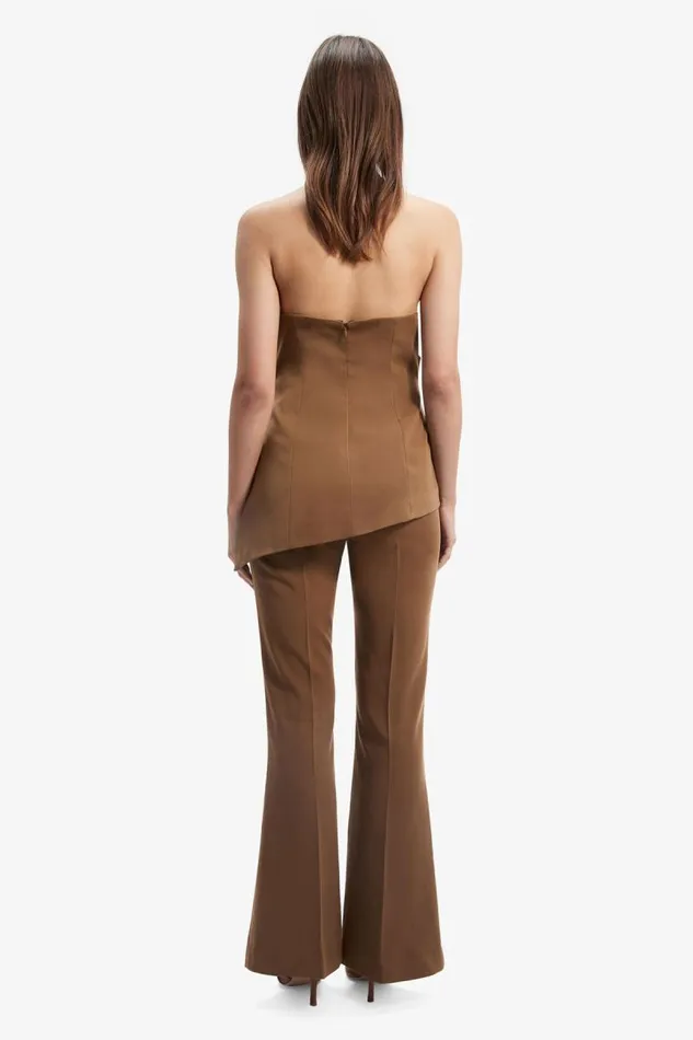 Women Bardot Party Tops Cosmos Strapless Top In Chocolate Women Bardot Party Tops Cosmos Strapless Top In Chocolate