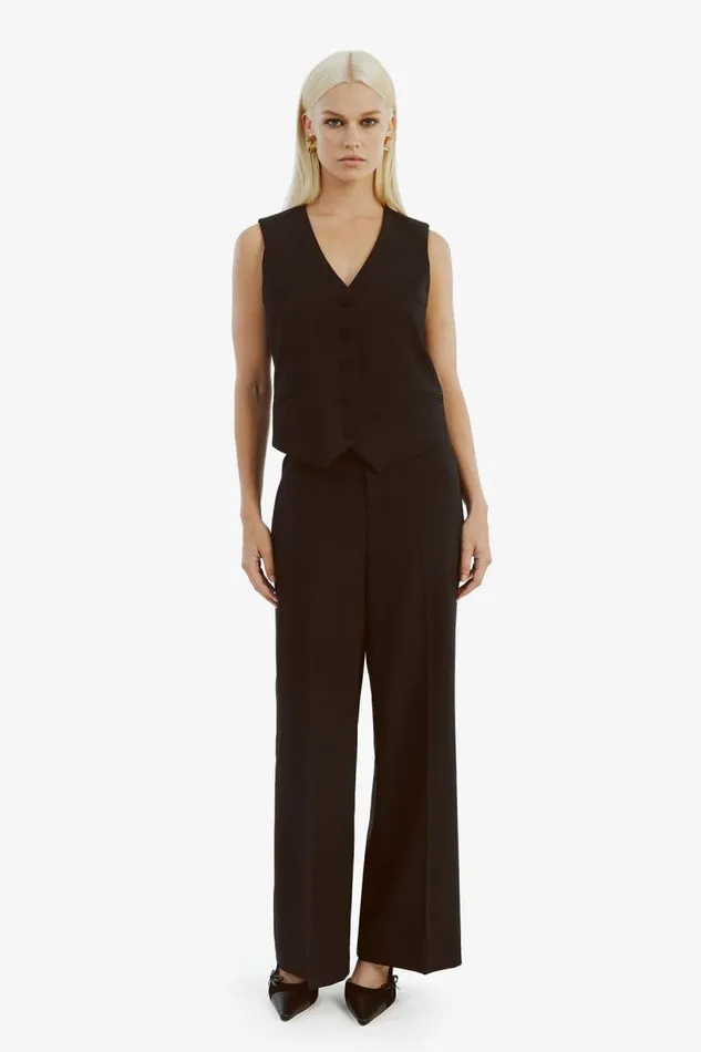 Women Bardot Party Tops Marla Longline Vest In Black Women Bardot Party Tops Marla Longline Vest In Black
