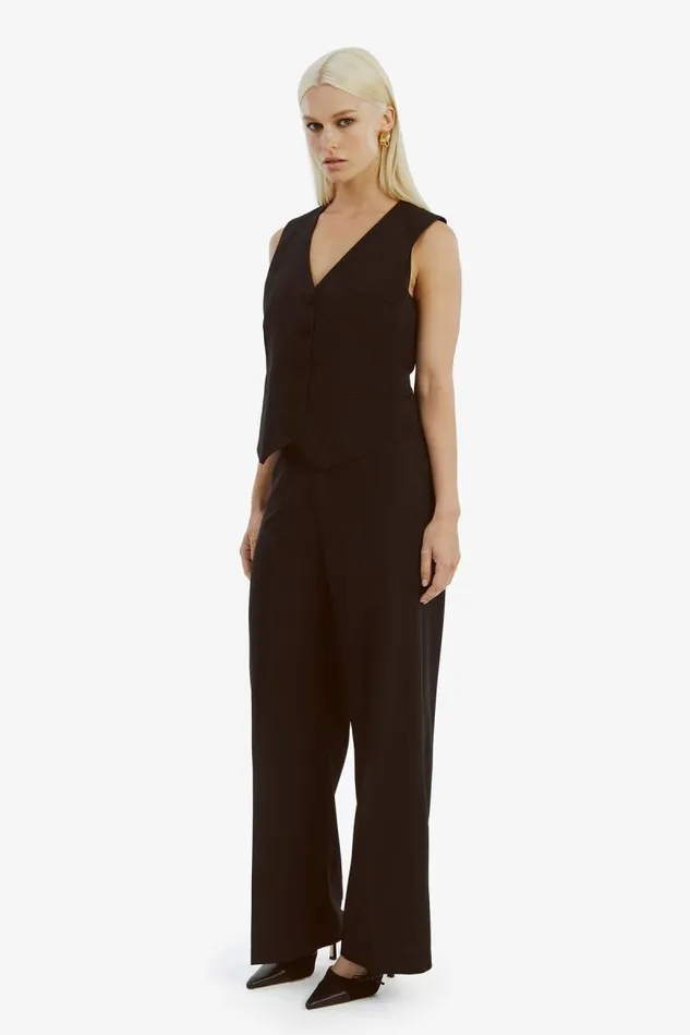 Women Bardot Party Tops Marla Longline Vest In Black Women Bardot Party Tops Marla Longline Vest In Black