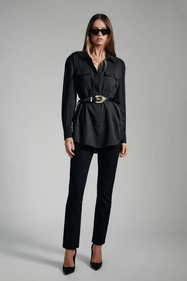 Women Bardot Shirts and Blouses Albee Lightweight Shirt In Black
