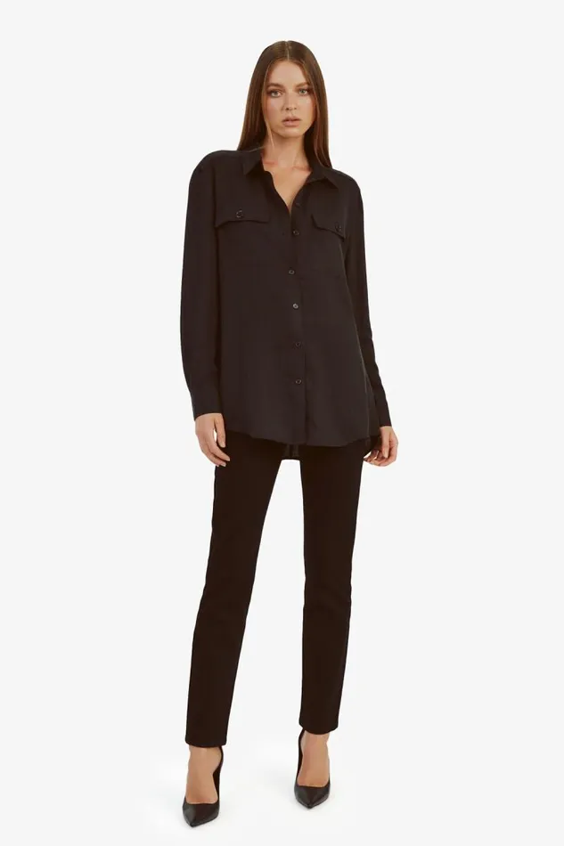 Women Bardot Shirts and Blouses Albee Lightweight Shirt In Black Women Bardot Shirts and Blouses Albee Lightweight Shirt In Black