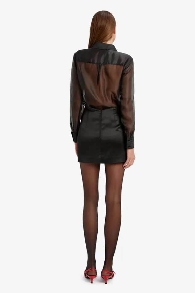 Women Bardot Shirts and Blouses Rebecca Organza Shirt In Black Women Bardot Shirts and Blouses Rebecca Organza Shirt In Black