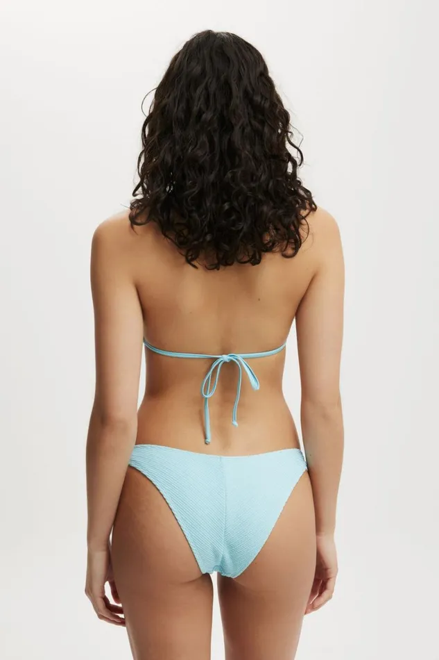 Women Bikinis Cotton On Refined High Side Brazilian Bikini Bottom Paradise Blue Crinkle Women Bikinis Cotton On Refined High Side Brazilian Bikini Bottom Paradise Blue Crinkle