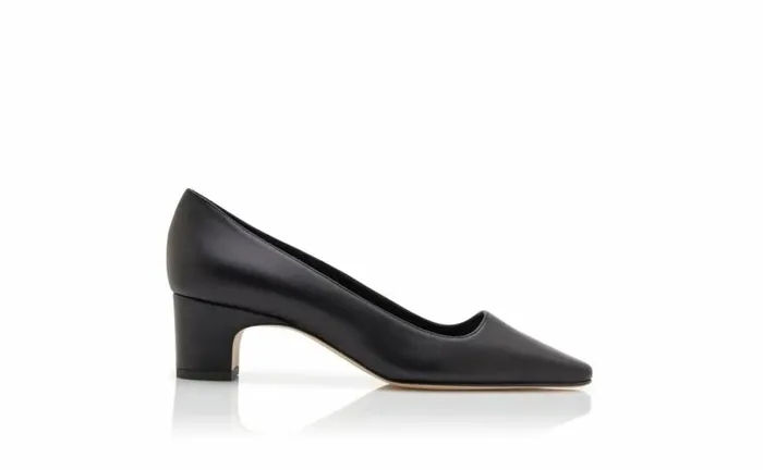 Women Black Nappa Leather Pumps Manolo Blahnik Pumps
