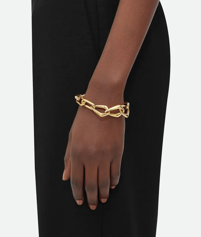 Women Bottega Veneta Bracelets Chain Bracelet Yellow Gold