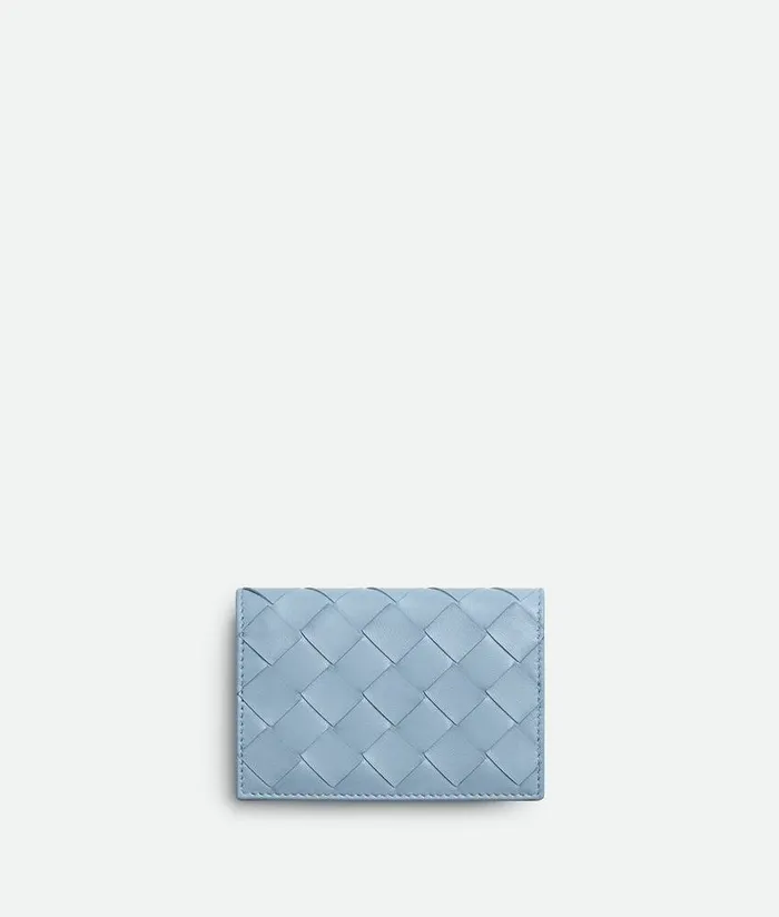 Women Bottega Veneta Card Cases Intrecciato Business Card Case Ice Dark Red
