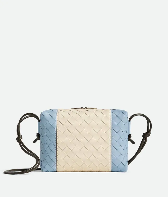 Women Bottega Veneta Crossbody Loop Camera Bag Sea Salticekaki