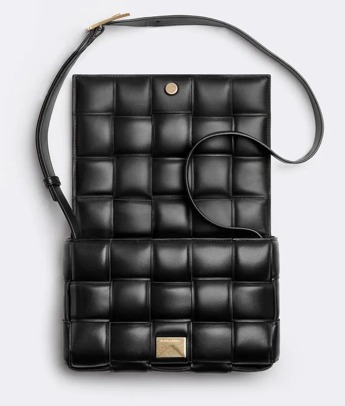 Women Bottega Veneta Crossbody Padded Cassette Black