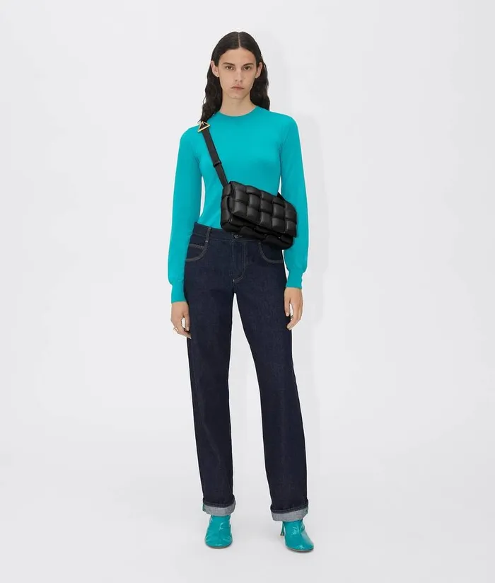 Women Bottega Veneta Crossbody Padded Cassette Black