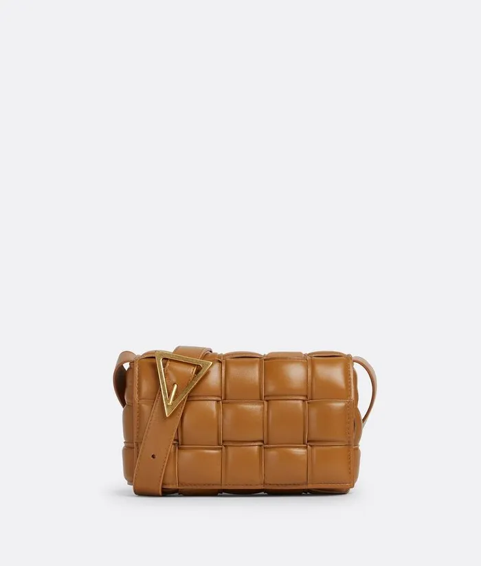 Women Bottega Veneta Crossbody Small Padded Cassette Camel