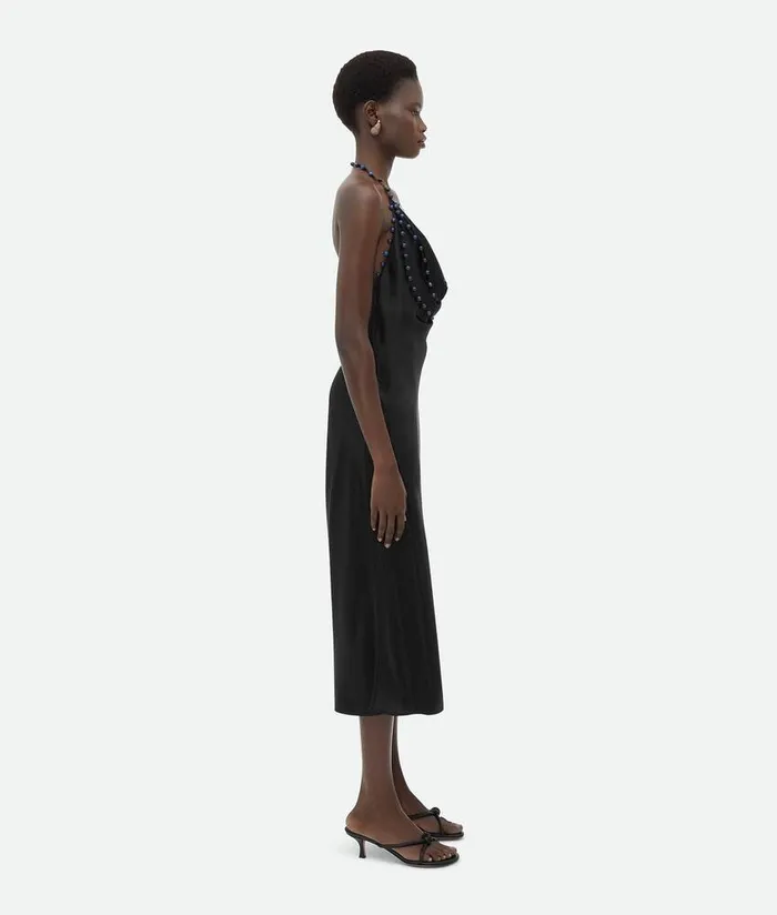 Women Bottega Veneta Dresses Viscose Satin Dress Black