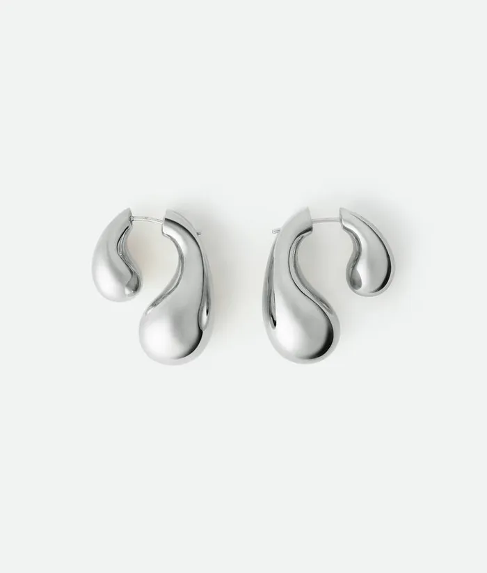 Women Bottega Veneta Earrings Drop Earrings Silver