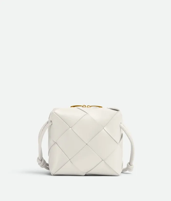 Women Bottega Veneta Mini Mini Cassette Camera Bag White