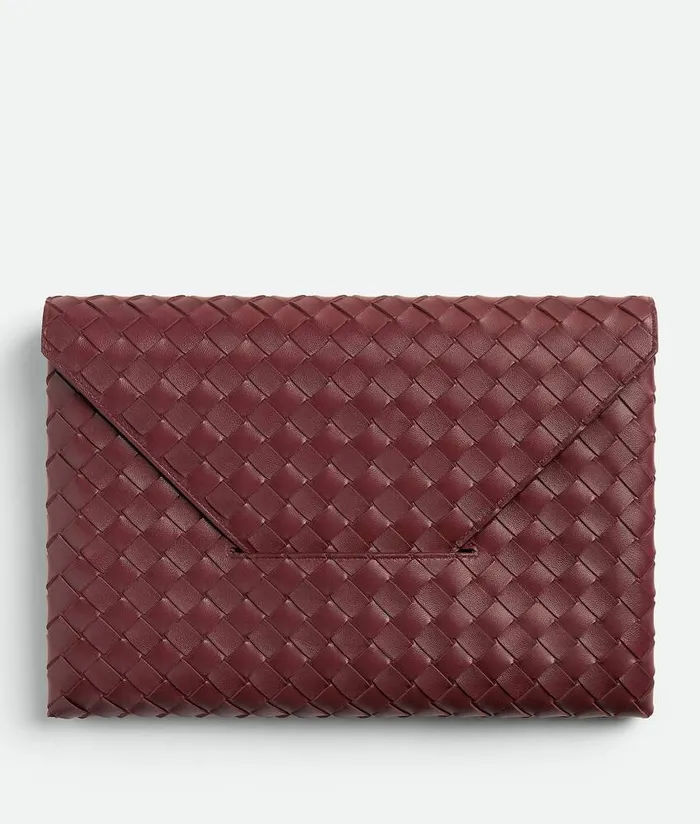 Women Bottega Veneta Pouches Origami Large Envelope Pouch Cherry