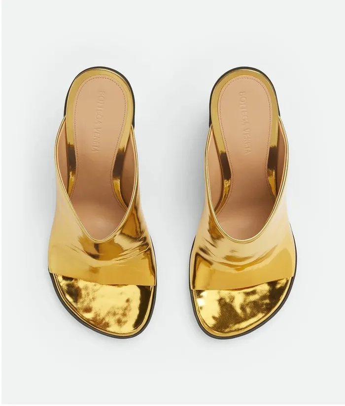 Women Bottega Veneta Sandals Atomic Mule Gold