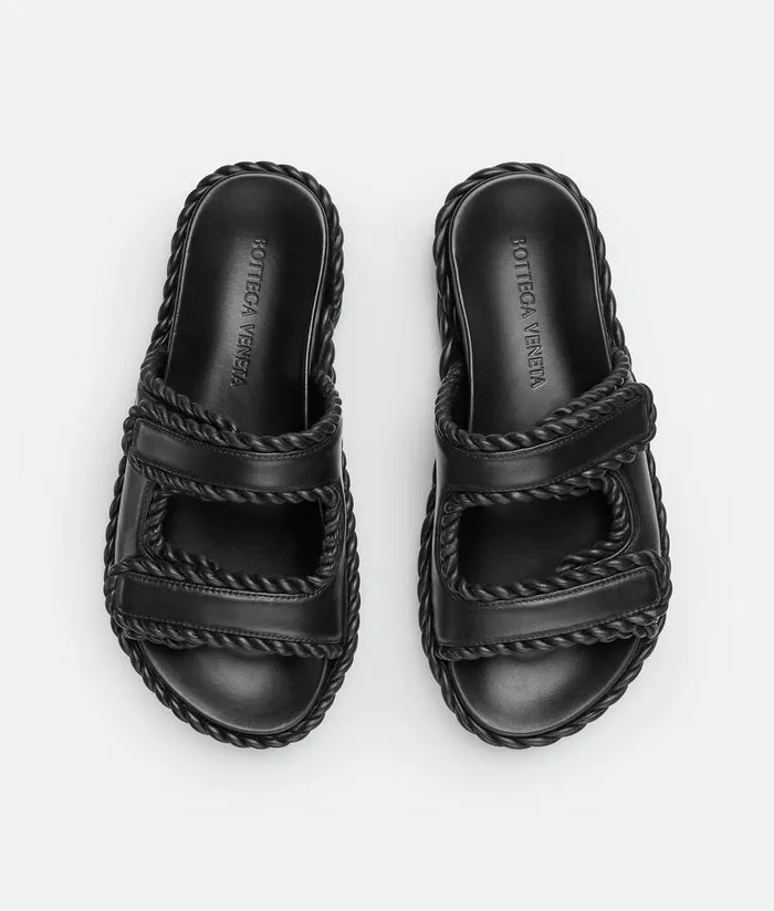 Women Bottega Veneta Sandals Jack Flat Mule Black