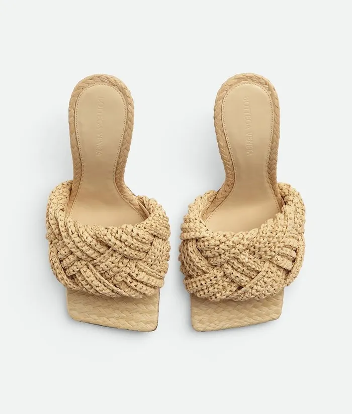 Women Bottega Veneta Sandals Lido Mule Cane Sugar