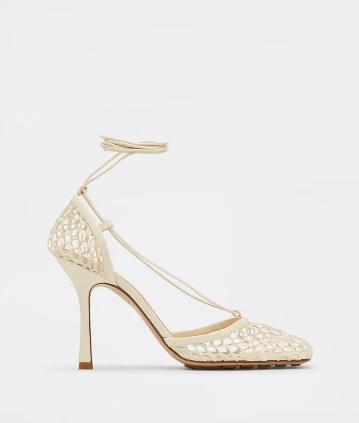 Women Bottega Veneta Sandals Stretch LaceUp Sandal Toile