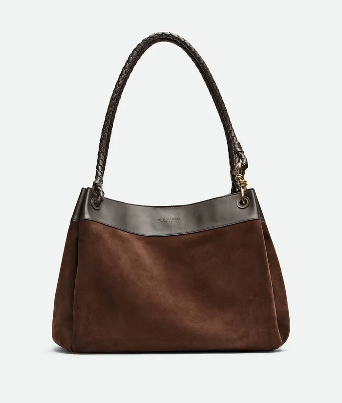 Women Bottega Veneta Shopper Maxi Parachute Brownfondant