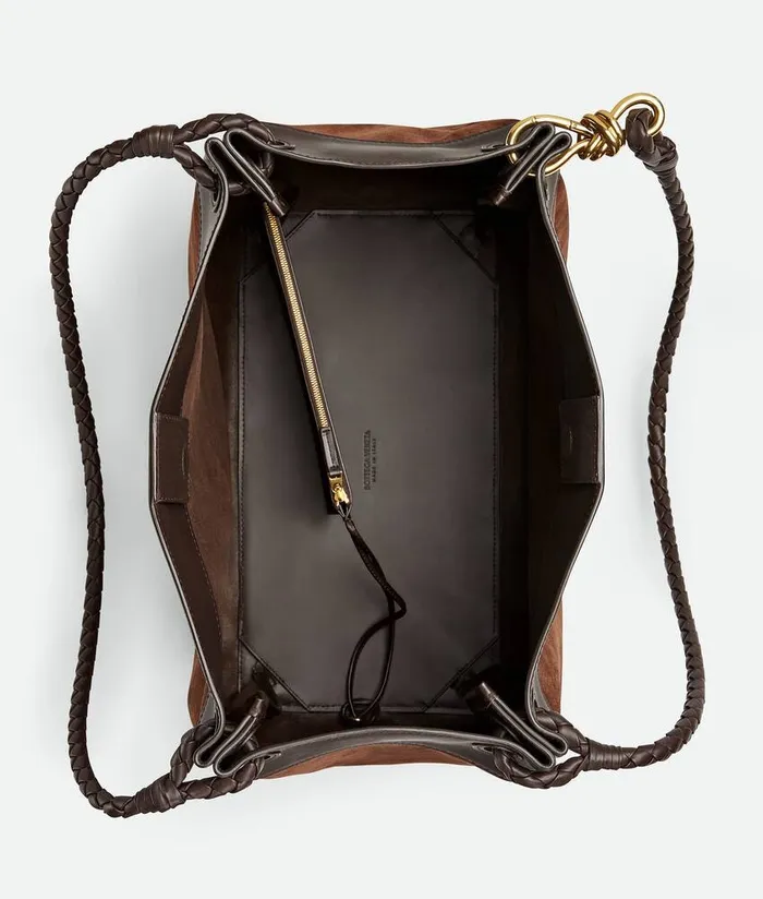 Women Bottega Veneta Shopper Maxi Parachute Brownfondant