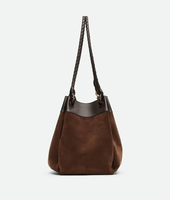 Women Bottega Veneta Shopper Maxi Parachute Brownfondant